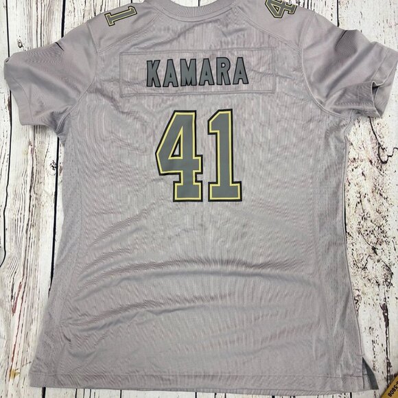Women's New Orleans Saints Alvin Kamara Nike Gray On Field Jersey Medium - Picture 2 of 8